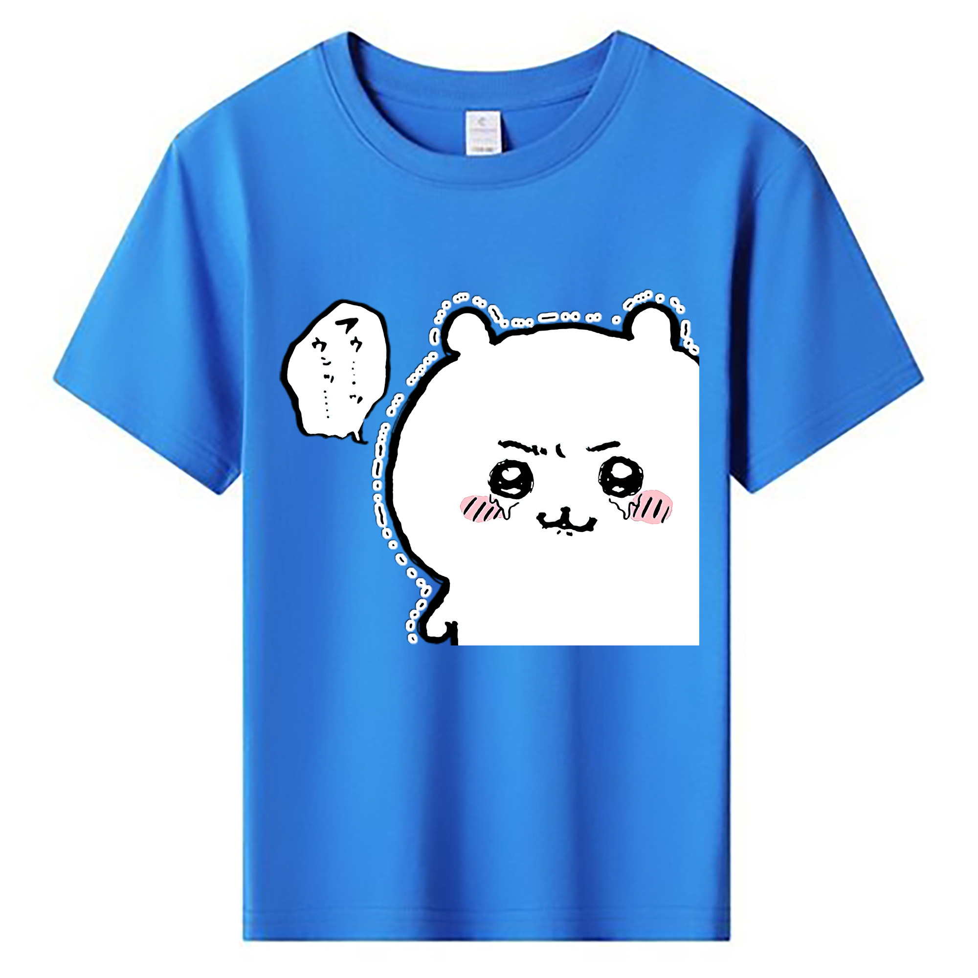 （画像用） ちいかわ ちいかわ Chii-kawa chiikawa 綿100％キッズTシャツ（フロントプリント）